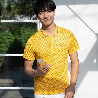 【LEIDOOE】針織四面彈性點點-男短polo衫(16759桃紅) 歷史價格詳細信息