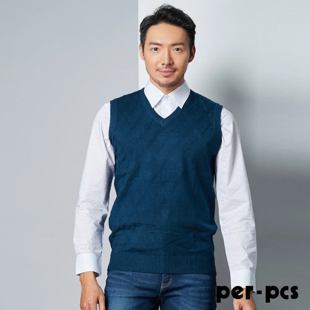 【per-pcs】羊毛菱格V領毛衣背心_酒紅色(PW0752) 歷史價格詳細信息