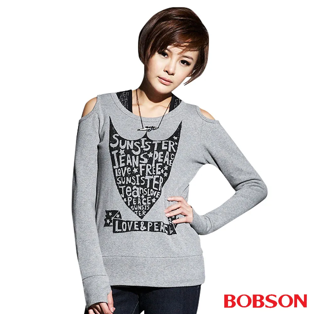 【BOBSON】女款裸肩條紋短袖上衣(藍23090-54) 歷史價格詳細信息