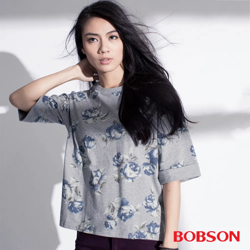 BOBSON 女款印花雪紡短袖上衣23112-02 歷史價格詳細信息