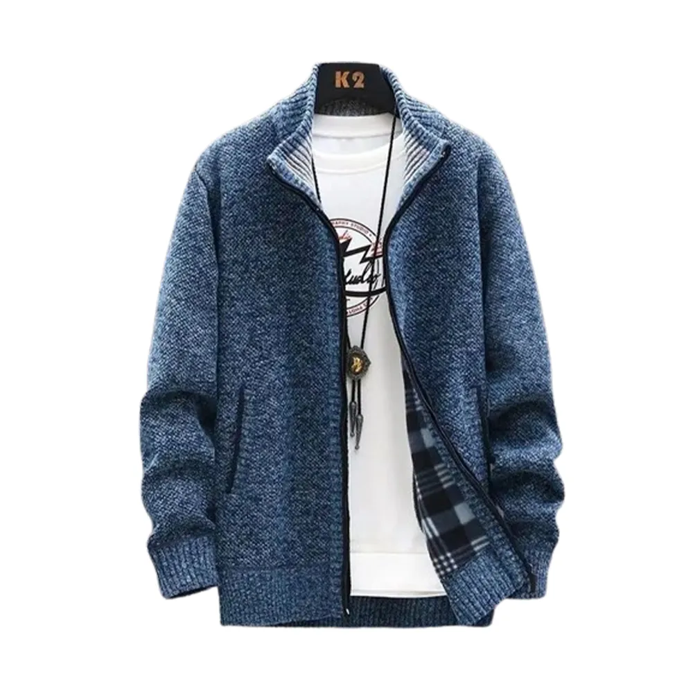 【CS22】商務紳士加絨加厚立領毛衣外套L-4XL 歷史價格詳細信息