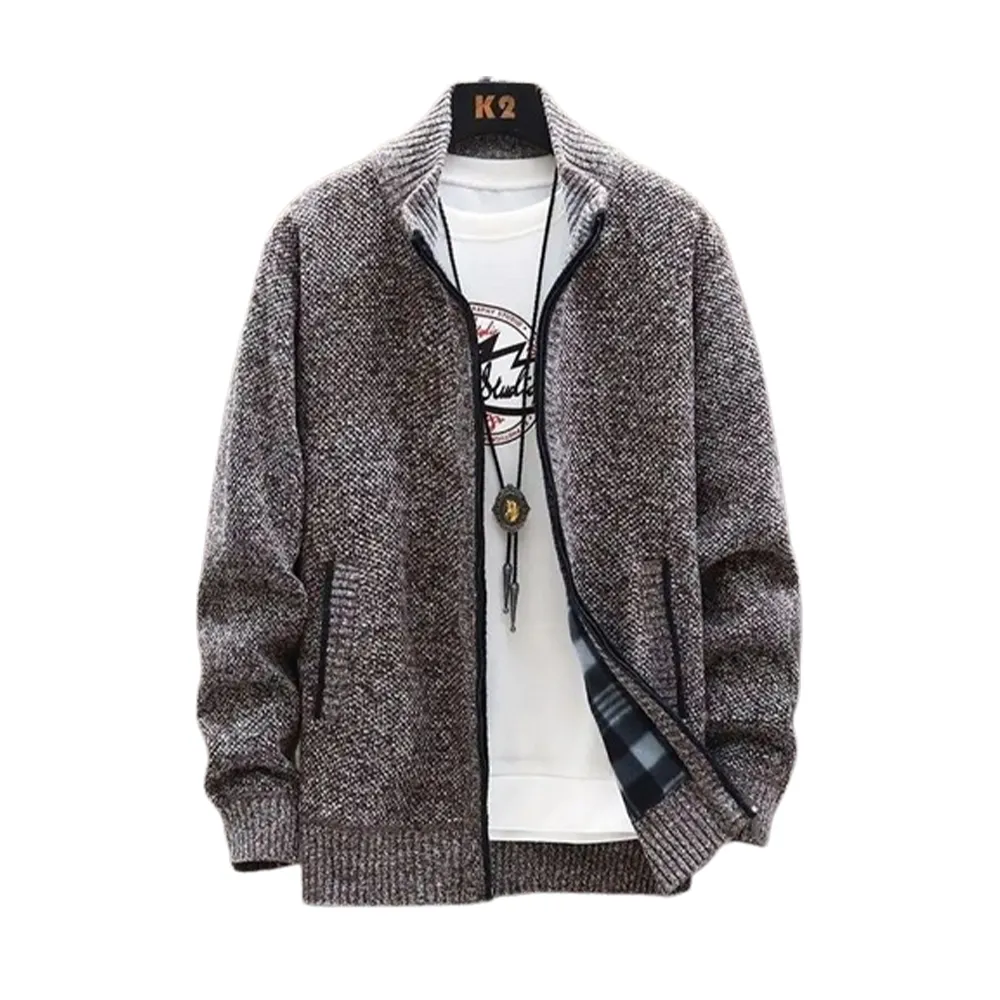 【CS22】商務紳士加絨加厚立領毛衣外套L-4XL 歷史價格詳細信息