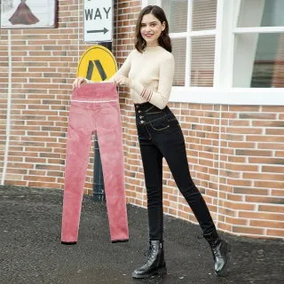 GIFT-高腰直筒褲子寬鬆顯瘦垂墜感燈芯絨長褲 歷史價格詳細信息