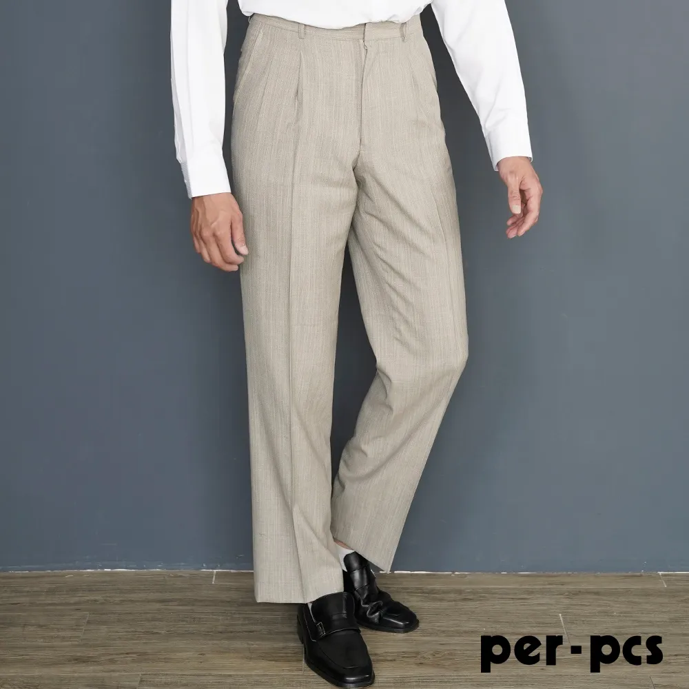 【per-pcs】商務率性長袖合身襯衫_白提花紋(719466) 歷史價格詳細信息