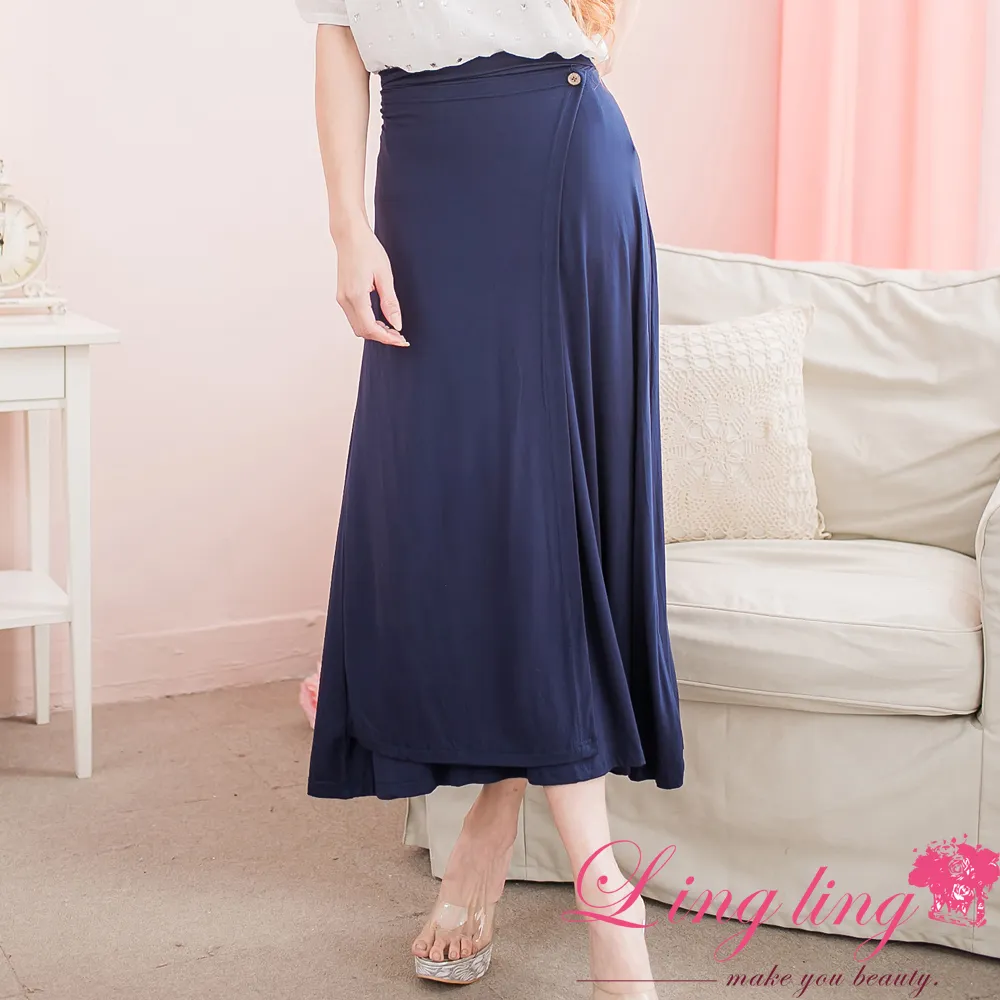 lingling A2315-02甘辛主打透膚感雪紡長裙(個性黑) 歷史價格詳細信息