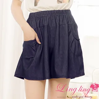 lingling A4119-01經典不敗襯衫領斜肩露肩側開叉假兩件連身短袖洋裝(經典杏格) 歷史價格詳細信息