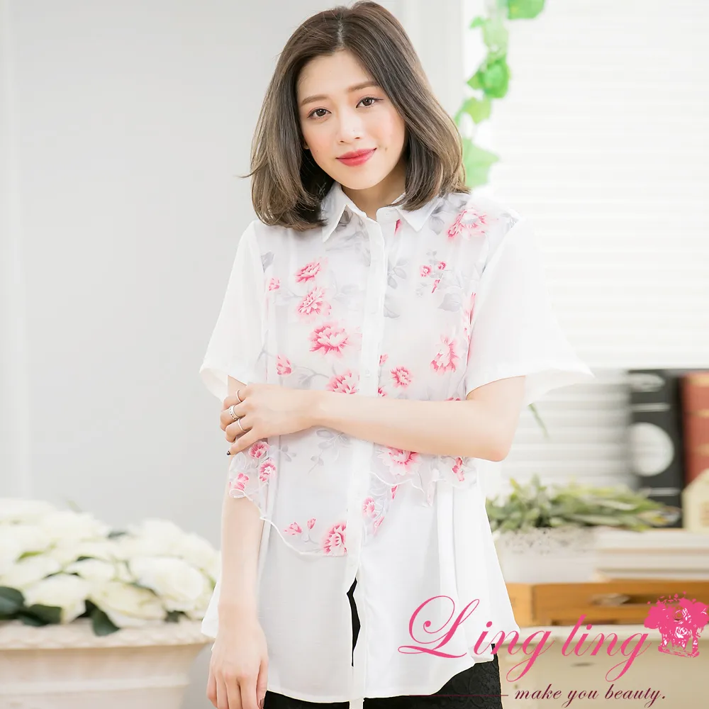 lingling中大尺碼 A3423-01簡約率性雪紡百褶口袋短袖長洋裝(簡約棗紅) 歷史價格詳細信息