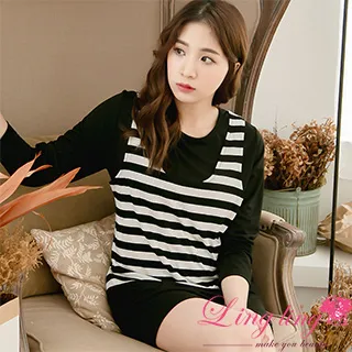 經典條紋上衣+黑色中長紗裙 (小孩賣場) 套裝 裙子 親子裝 兒童 中長裙 女童【p0061225200210】 歷史價格詳細信息