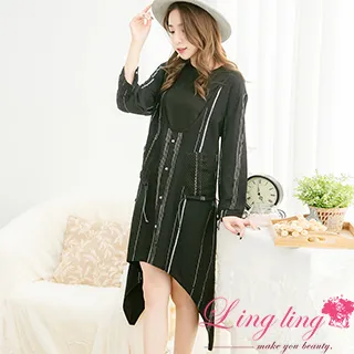 黑白條紋側拉鍊蓬蓬短裙 歷史價格詳細信息