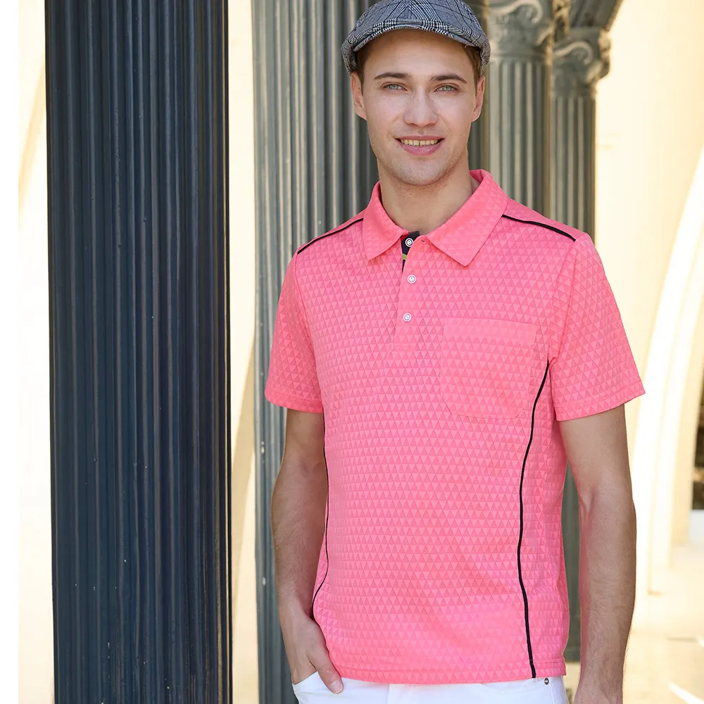 【LEIDOOE】亮光三角洞洞排汗男短POLO衫(96105)藍 歷史價格詳細信息