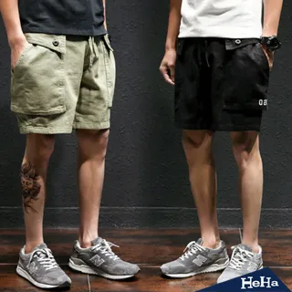 【HeHa】口袋拉鍊配色鬆緊短褲 三色 歷史價格詳細信息