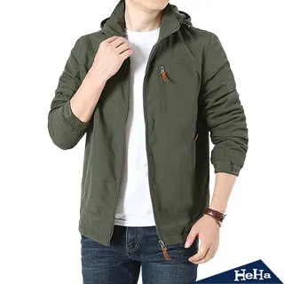 【HeHa】連帽抽繩口袋工裝潮流夾克 三色 歷史價格詳細信息