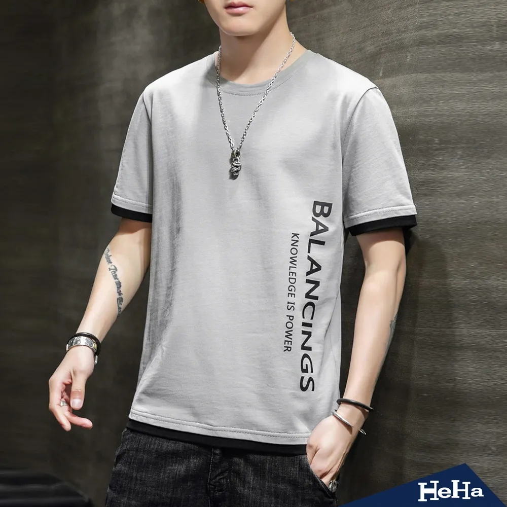 【HeHa】上衣 彈性棉質塗鴉短袖T恤 三色 歷史價格詳細信息