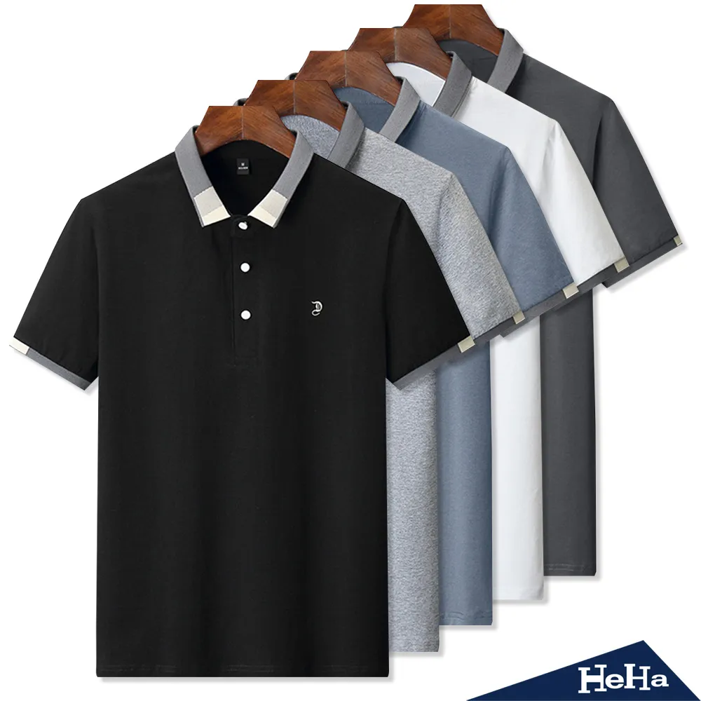【HeHa】造型橫條紋設計素面POLO衫 二色 歷史價格詳細信息