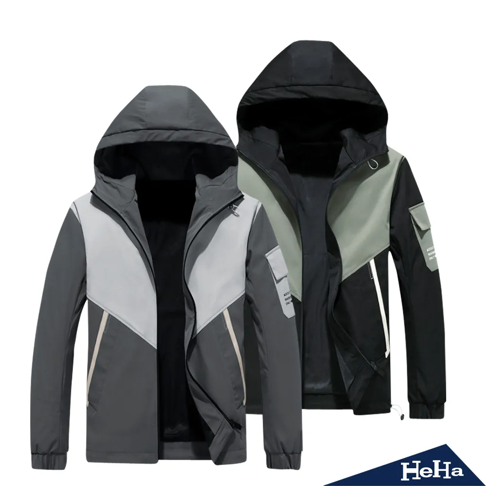 【HeHa】連帽抽繩口袋工裝潮流夾克 三色 歷史價格詳細信息