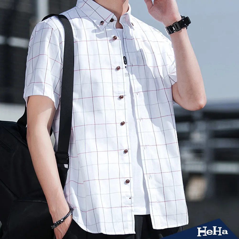 【HeHa】襯衫 純棉商務修身長袖襯衫 四色 歷史價格詳細信息
