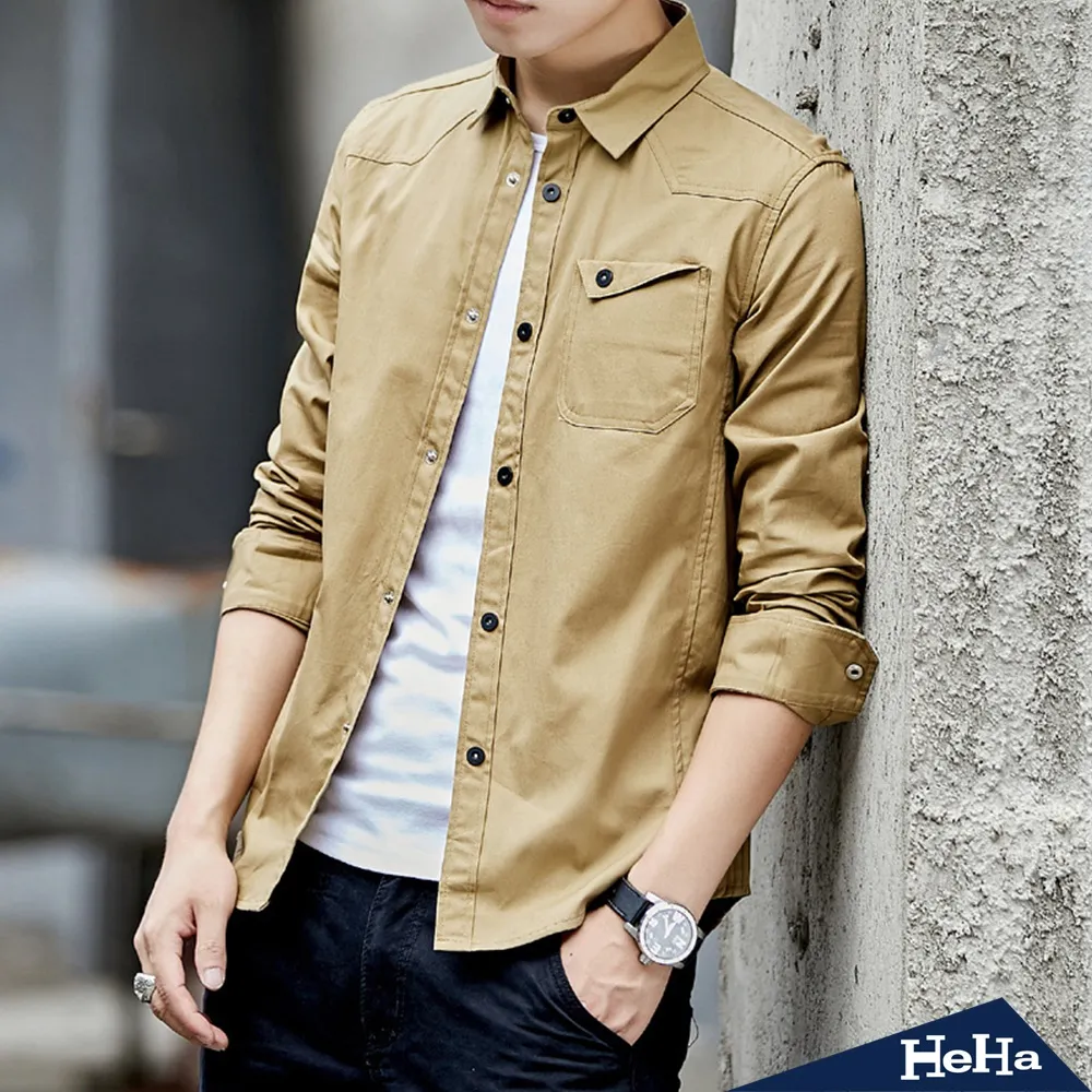 【HeHa】翻領鈕扣印花水洗夾克 三色 歷史價格詳細信息