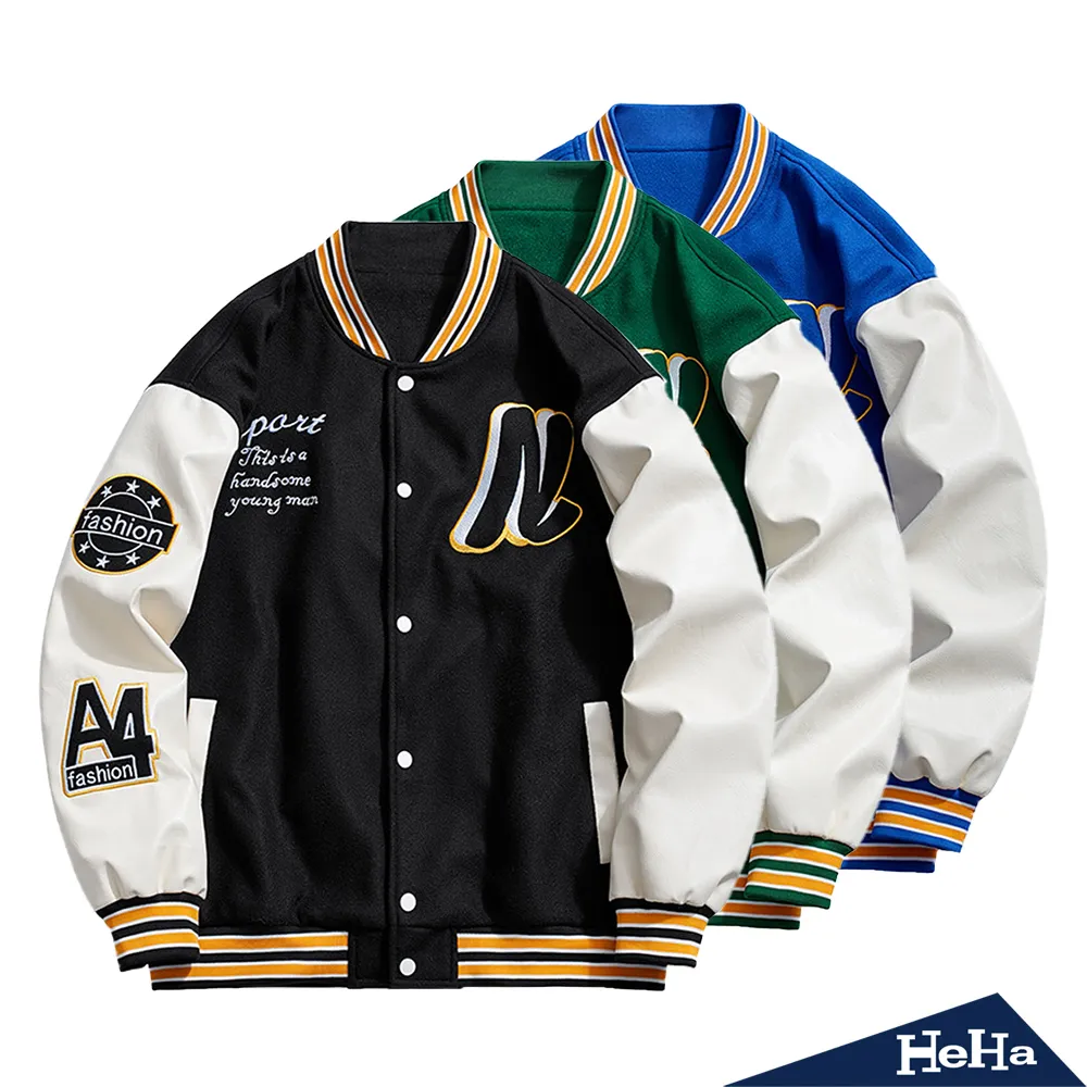 【HeHa】刺繡字母撞色圓領長T 兩色 歷史價格詳細信息