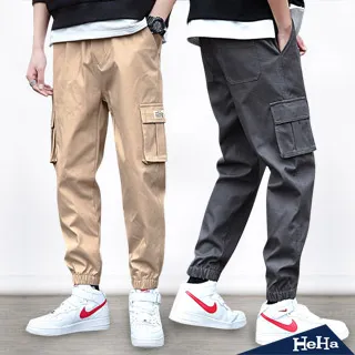【HeHa】抽繩大口袋彈性休閒長褲 二色 歷史價格詳細信息