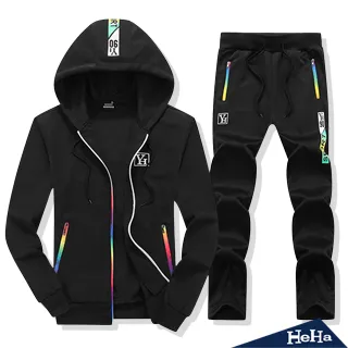 【HeHa】運動休閒拼色兩件式套裝 四色 歷史價格詳細信息