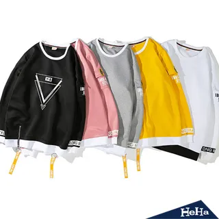 【HeHa】假兩件字母短袖上衣 四色 歷史價格詳細信息