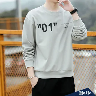【HeHa】圓領舒適創意精神英文字母長袖上衣 四色 歷史價格詳細信息