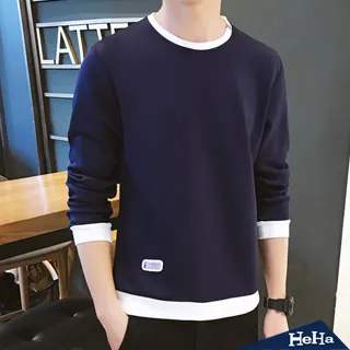 【HeHa】圓領舒適創意精神英文字母長袖上衣 四色 歷史價格詳細信息