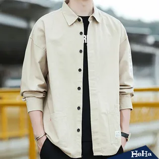 【HeHa】翻領鈕扣印花水洗夾克 三色 歷史價格詳細信息