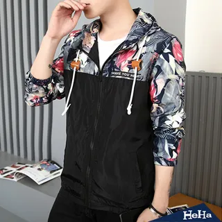 【HeHa】連帽抽繩口袋工裝潮流夾克 三色 歷史價格詳細信息