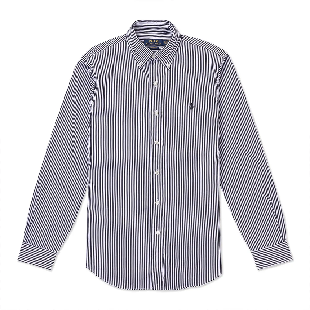 Polo Ralph Lauren RL 熱銷刺繡小馬透氣排汗短袖POLO衫(CUSTOM SLIM FIT)-深藍色 歷史價格詳細信息