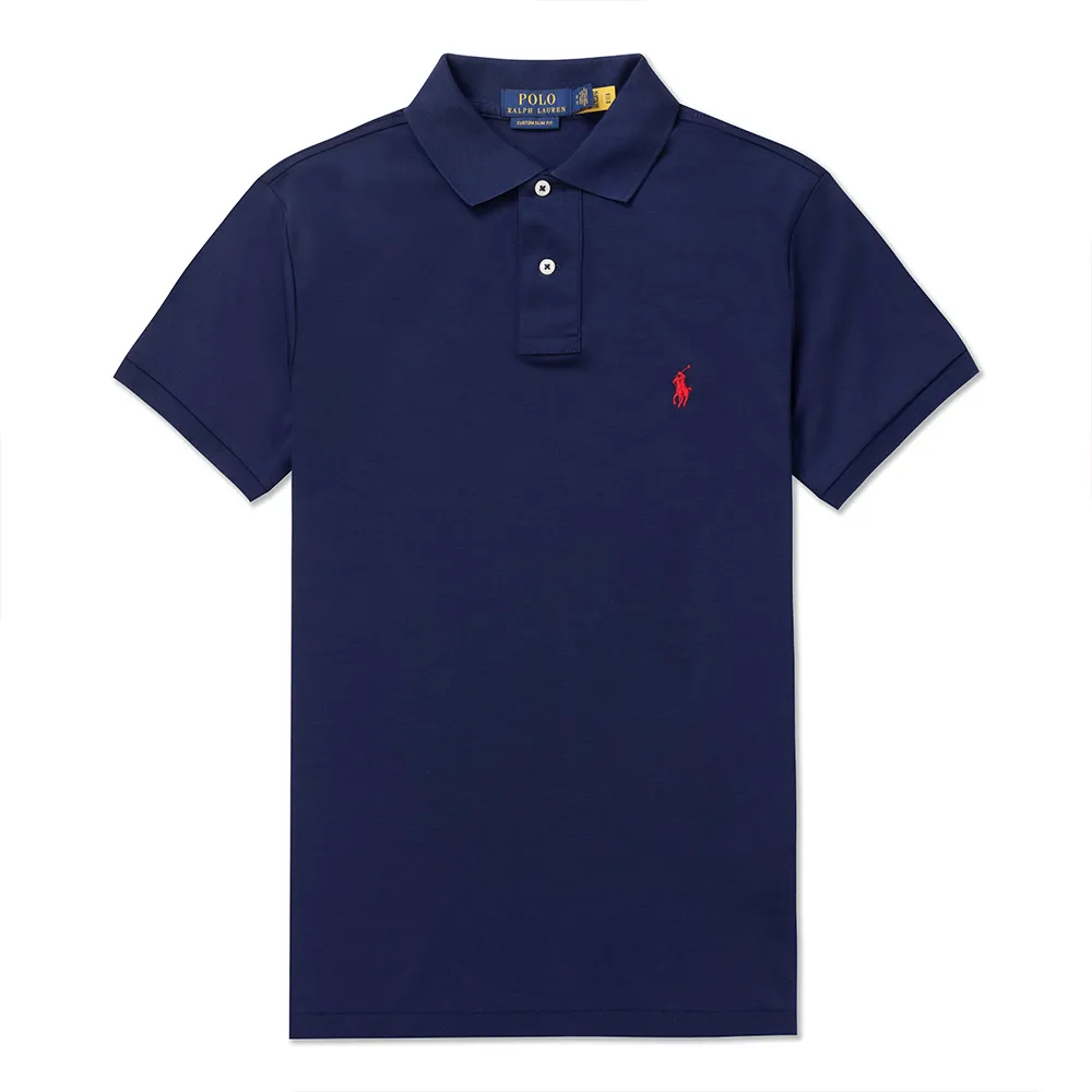 Polo Ralph Lauren RL 熱銷刺繡小馬透氣排汗短袖POLO衫(CUSTOM SLIM FIT)-深藍色 價格比較,價格查詢,歷史價格詳細信息