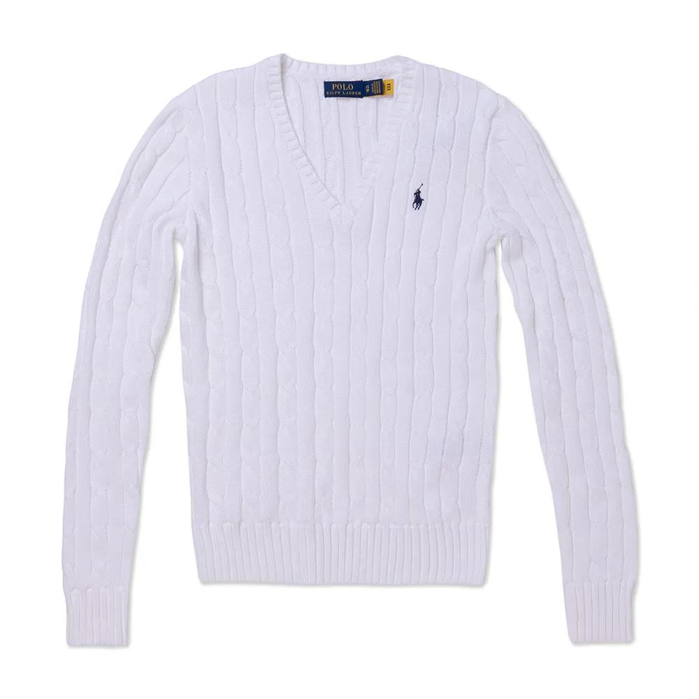 白色v領麻花毛衣女秋冬季2023新款慵懶風軟糯寬松針織打底衫上衣-興龍家居 歷史價格詳細信息