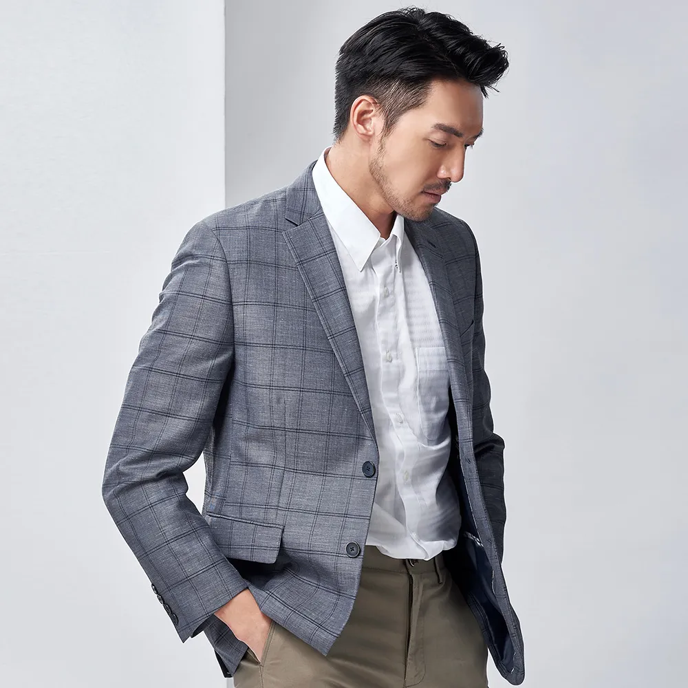 【per-pcs】時尚型男長袖合身襯衫_白提花紋(719463) 歷史價格詳細信息