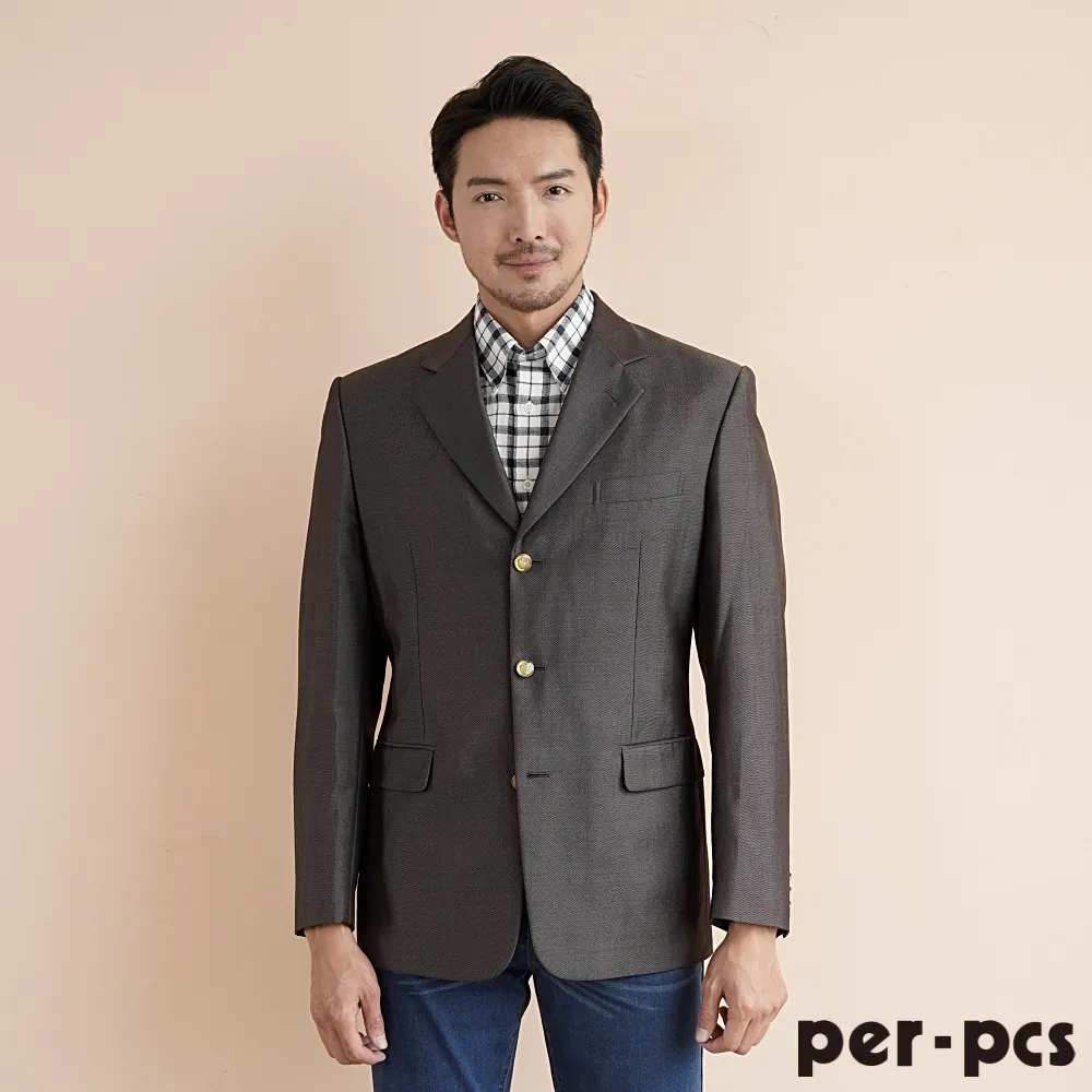 【per-pcs】簡約經典素面合身西裝_黑(718305) 歷史價格詳細信息
