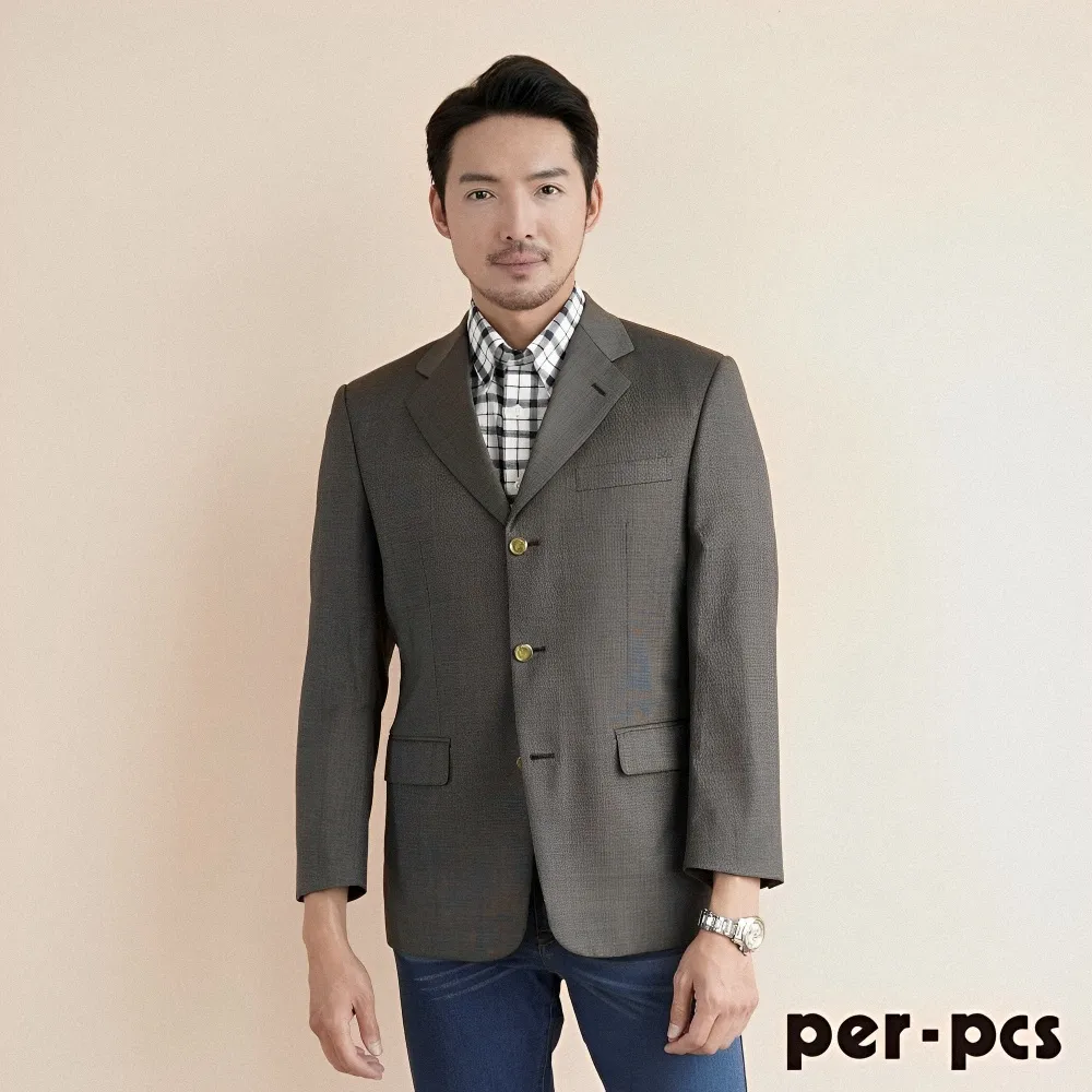 【per-pcs】簡約經典素面合身西裝_黑(718305) 歷史價格詳細信息