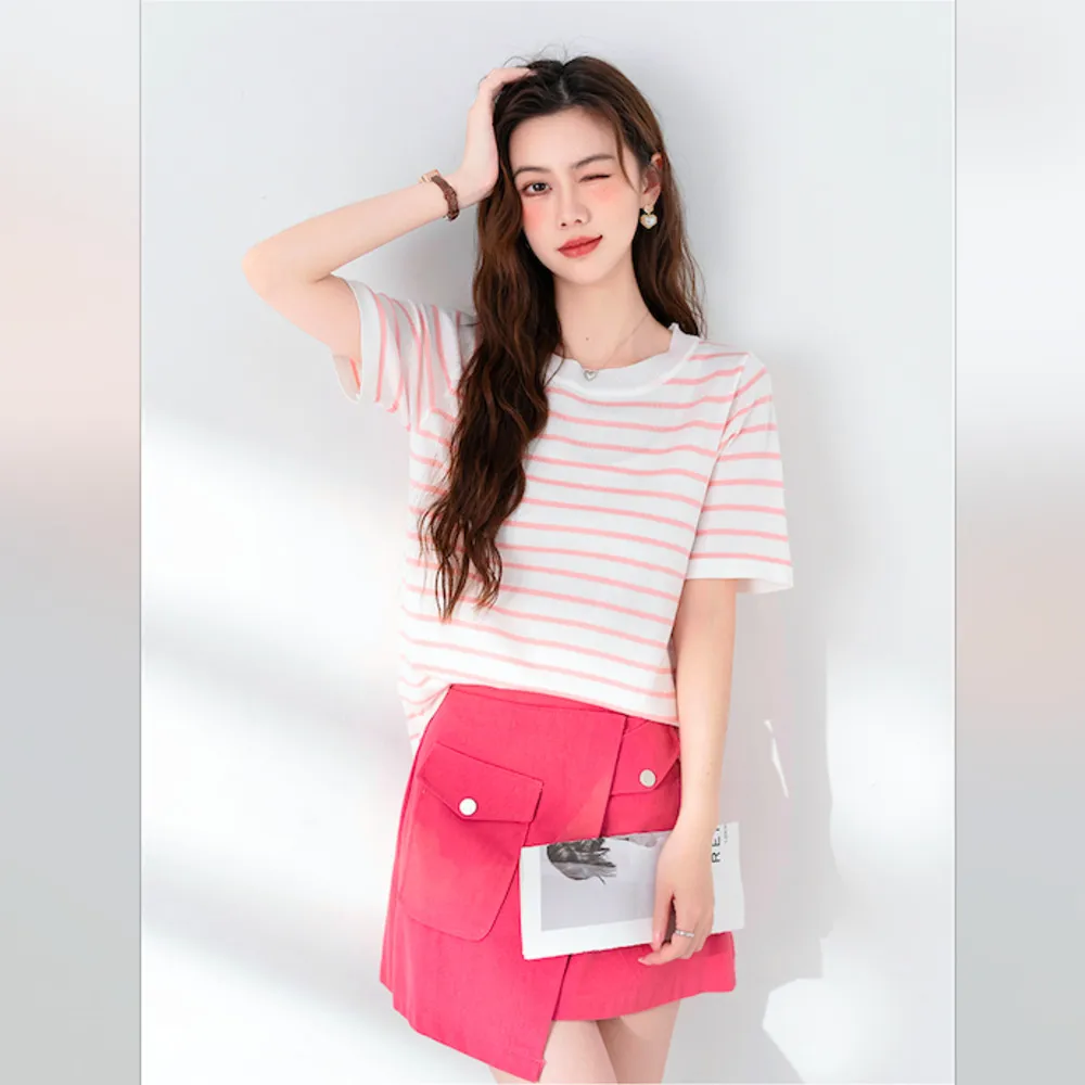 Akara 冰爽絲滑涼感牛仔綁帶寬管褲 歷史價格詳細信息