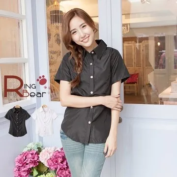 收腰白色短袖襯衫純欲泡泡袖短款上衣設計感小眾女夏季jk制服套裝 歷史價格詳細信息