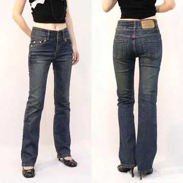 [S-7L熊衣褲語]長腿曲線線條．N67貓抓痕刷色口袋橘紅弧型車線窄管牛仔長褲(M-7L) 歷史價格詳細信息