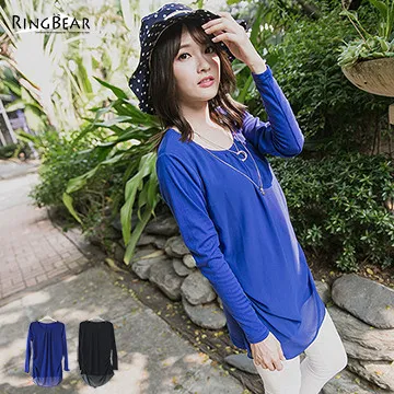 長袖上衣--浪漫文藝雪花圖騰袖口拼接設計長袖棉質上衣(灰.紅XL-5L)-A209熊衣褲語 歷史價格詳細信息