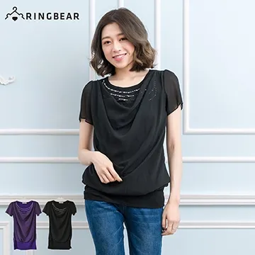 雪紡垂墜排釦腰鬆緊打褶七分寬褲 《BA2195》 歷史價格詳細信息