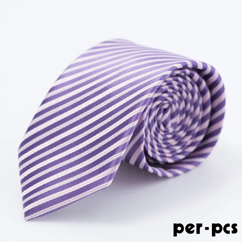 【per-pcs】時尚典雅紳士雅痞領帶_紫藍斜紋(717015) 歷史價格詳細信息