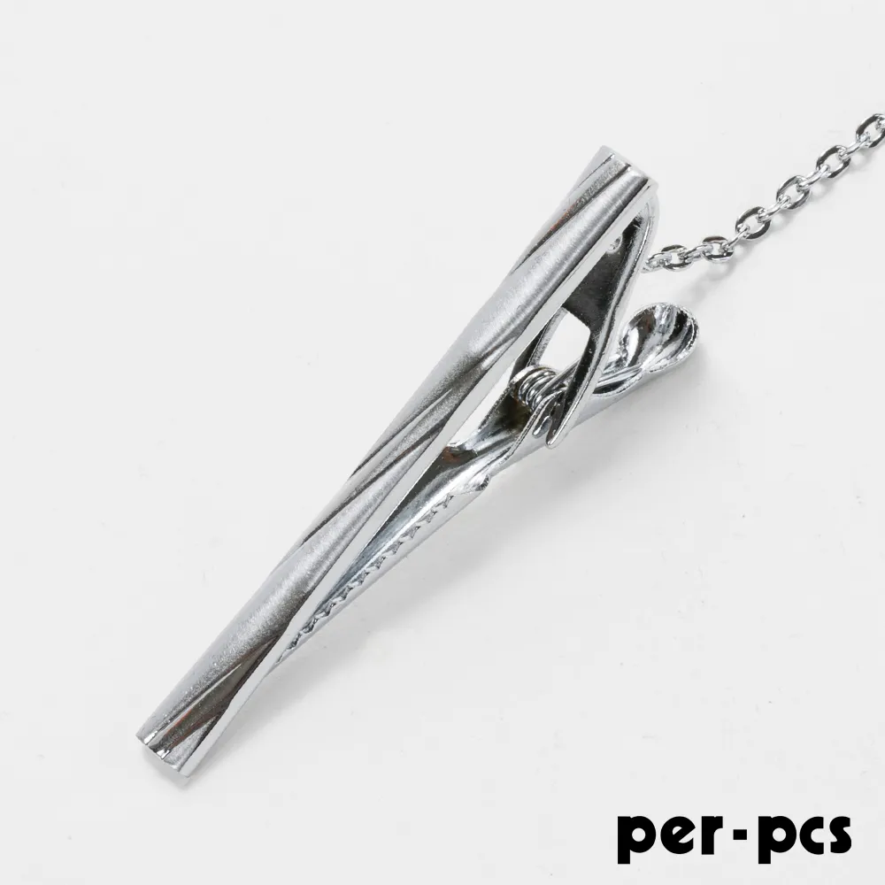 【per-pcs】紳士高品味鑲鑽領帶夾_亮銀(317-0133) 歷史價格詳細信息