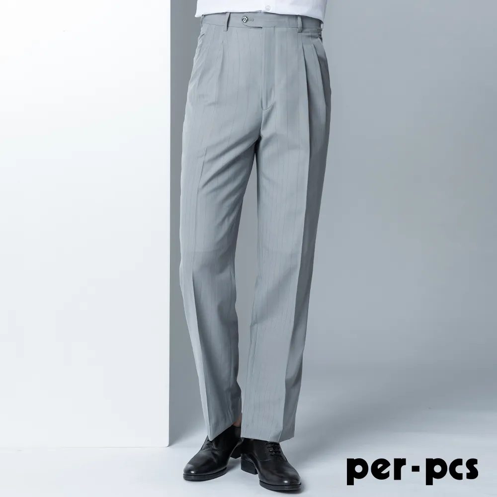 【per-pcs】商務率性長袖合身襯衫_白提花紋(719466) 歷史價格詳細信息