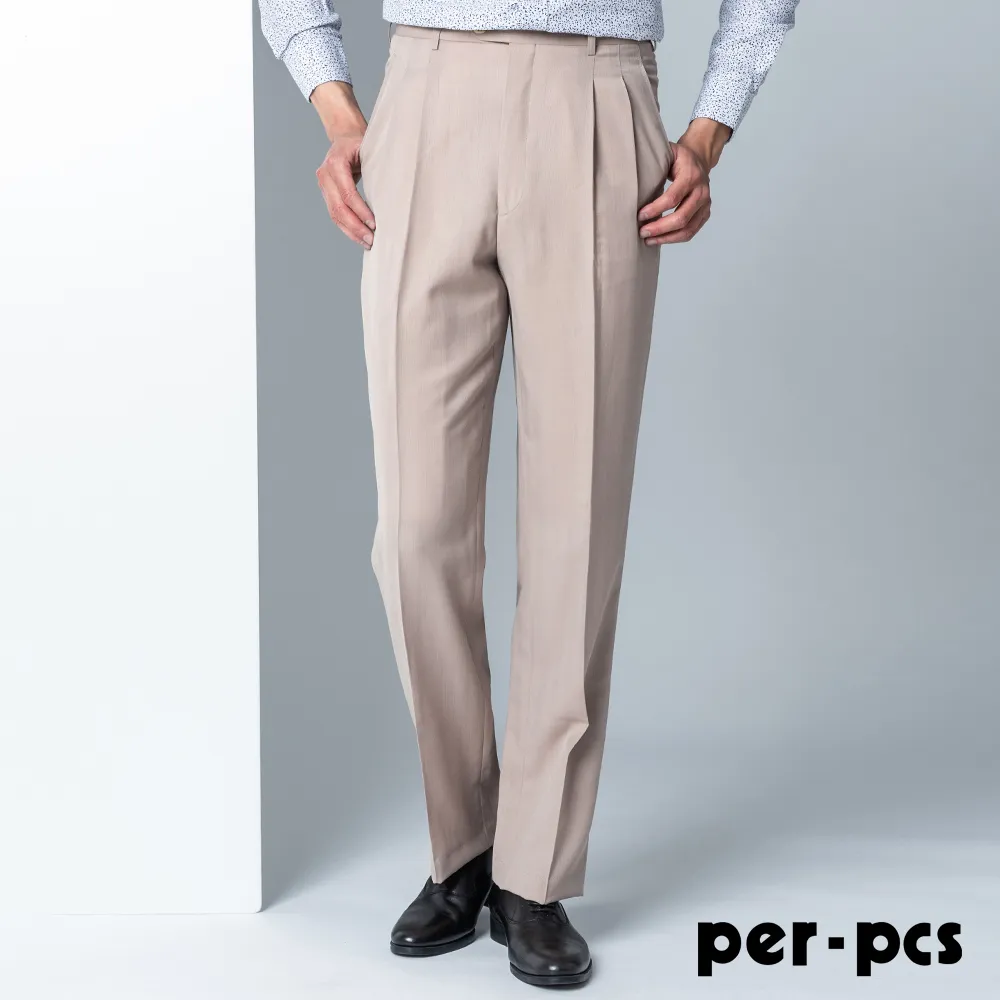 【per-pcs】商務時尚打摺西褲_灰(82268) 歷史價格詳細信息