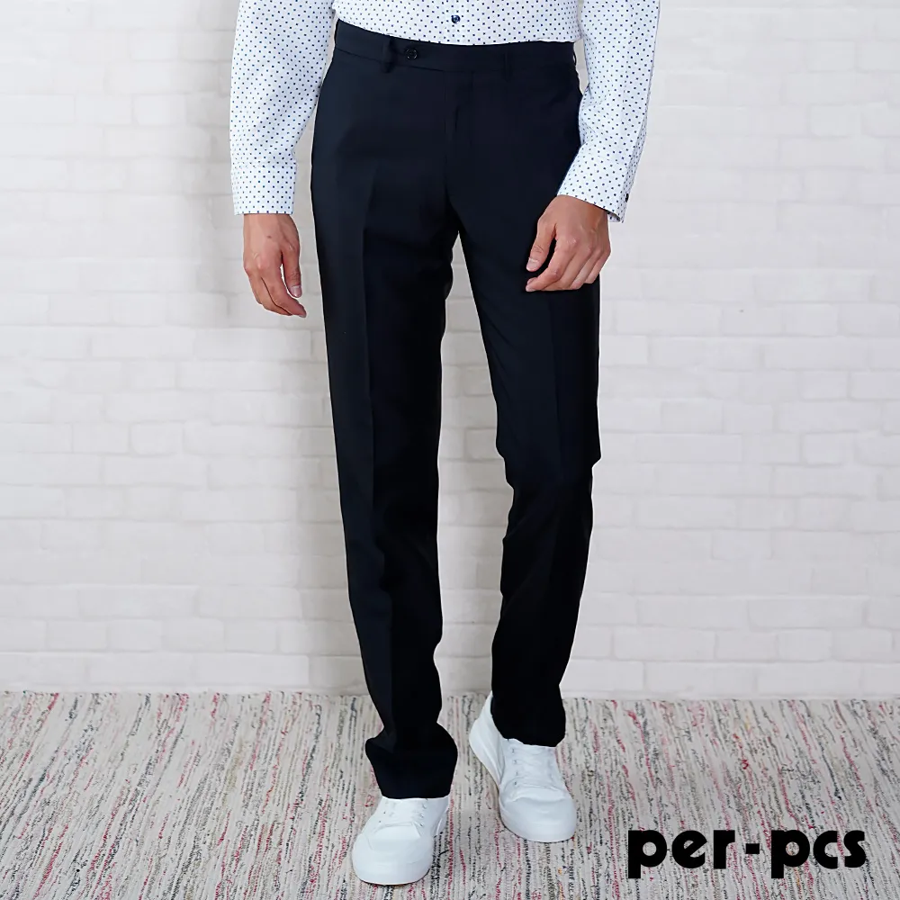 【per-pcs】品味低調細格羊毛商務西裝_深藍(715310) 歷史價格詳細信息