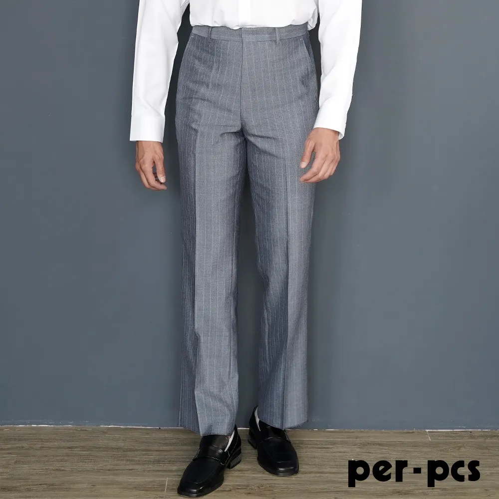 【per-pcs】英式輕商務打摺西褲_灰(88207) 歷史價格詳細信息