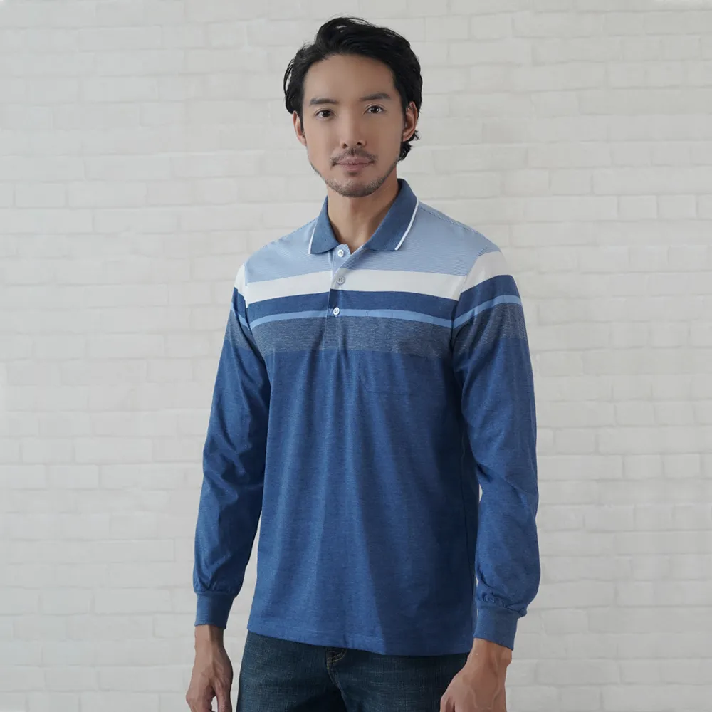 【per-pcs】簡約棉混菱格保暖長袖休閒POLO衫(822501) 歷史價格詳細信息