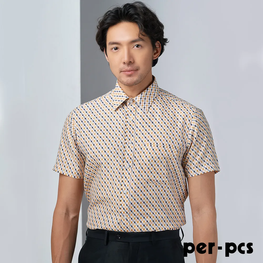 【per-pcs】典雅格紋合身平面西褲(719103) 歷史價格詳細信息