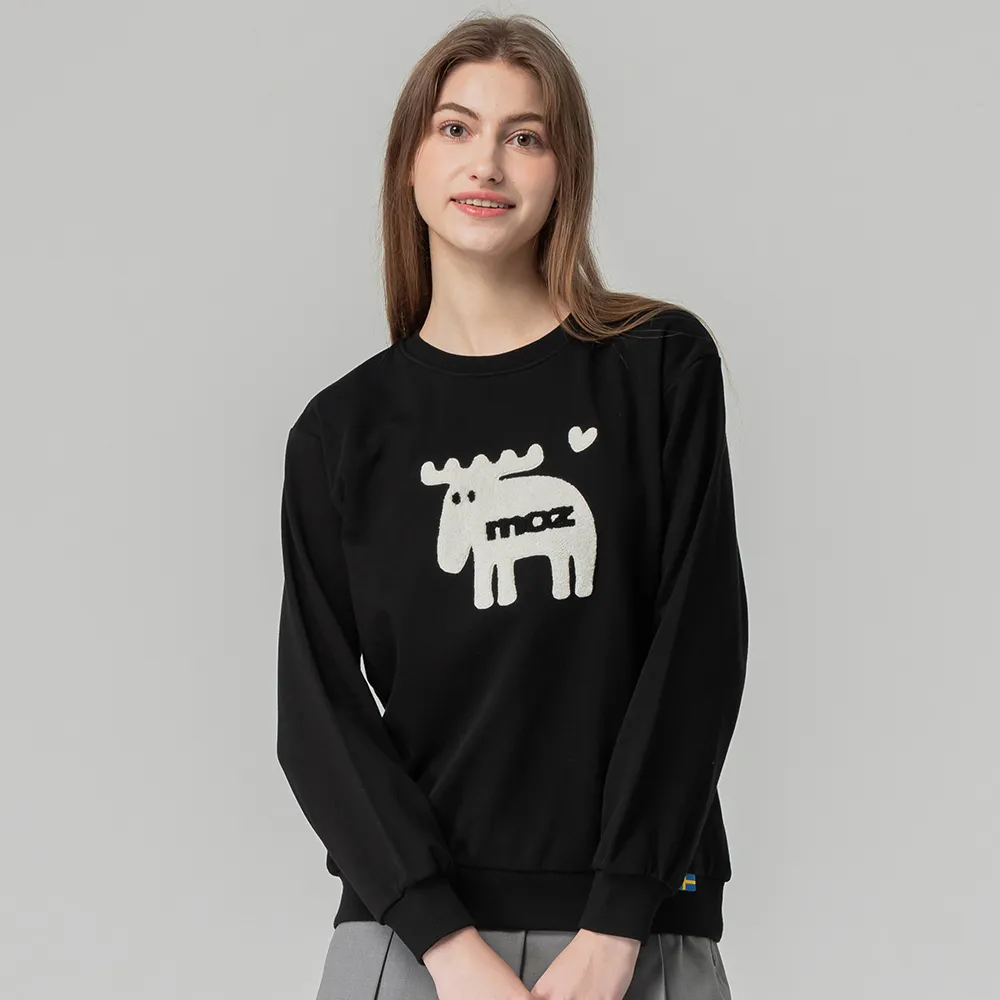 moz瑞典刺繡小駝鹿100%純棉短T-經典黑(亞洲版)女款 歷史價格詳細信息