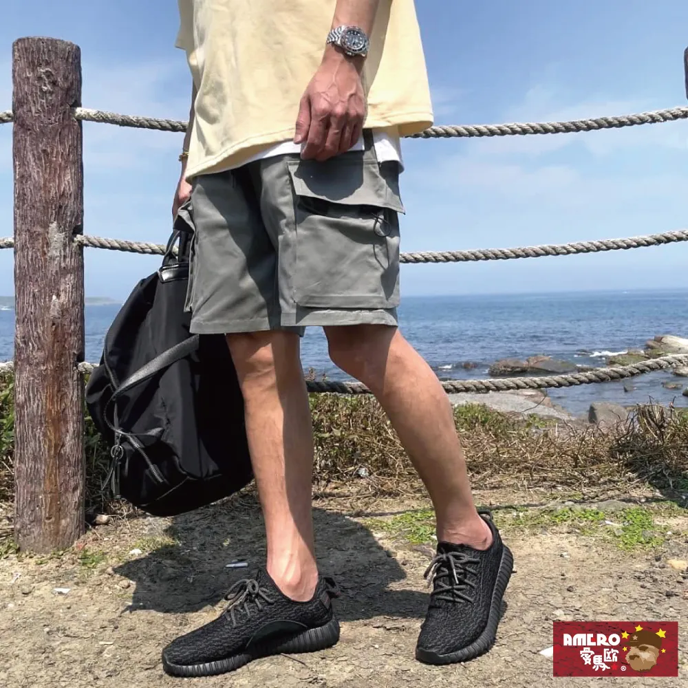 【AMERO】男女款 休閒短褲 防風 防水 涼感 尼龍短褲 鬆緊褲頭 情侶款 歷史價格詳細信息
